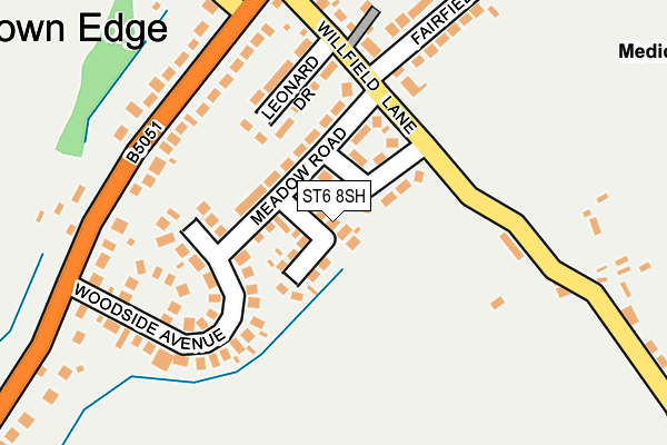 ST6 8SH map - OS OpenMap – Local (Ordnance Survey)