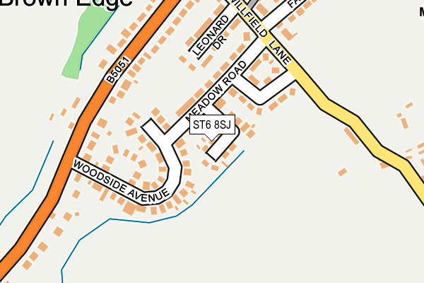ST6 8SJ map - OS OpenMap – Local (Ordnance Survey)
