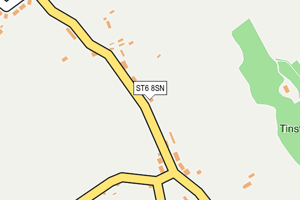 ST6 8SN map - OS OpenMap – Local (Ordnance Survey)