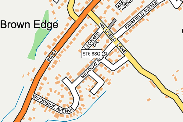 ST6 8SQ map - OS OpenMap – Local (Ordnance Survey)