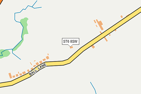 ST6 8SW map - OS OpenMap – Local (Ordnance Survey)
