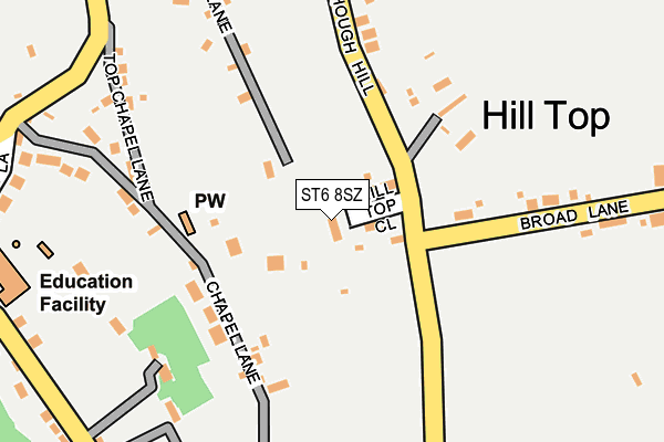 ST6 8SZ map - OS OpenMap – Local (Ordnance Survey)