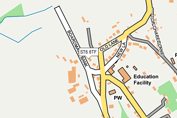 ST6 8TF map - OS OpenMap – Local (Ordnance Survey)