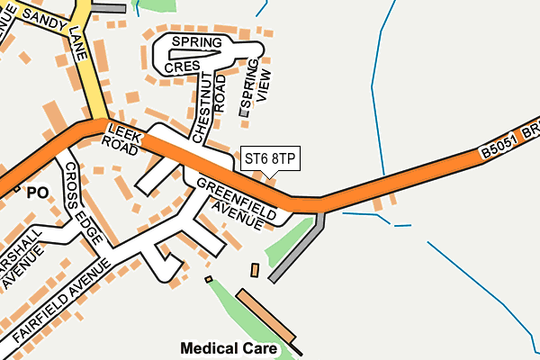 ST6 8TP map - OS OpenMap – Local (Ordnance Survey)