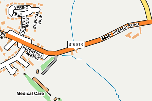 ST6 8TR map - OS OpenMap – Local (Ordnance Survey)