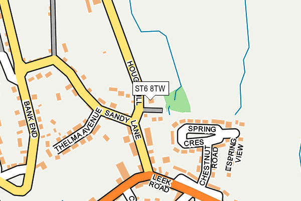 ST6 8TW map - OS OpenMap – Local (Ordnance Survey)