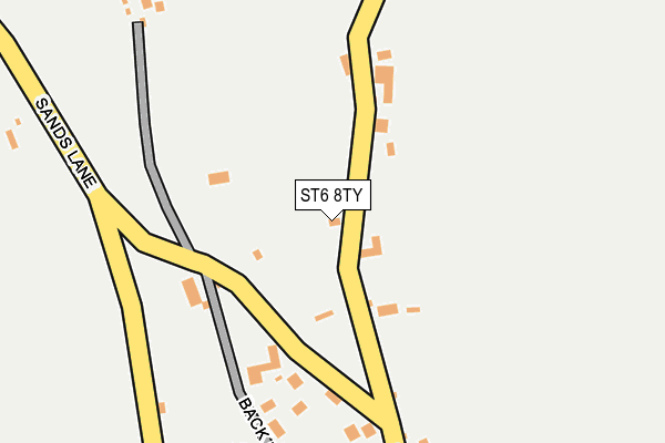 ST6 8TY map - OS OpenMap – Local (Ordnance Survey)