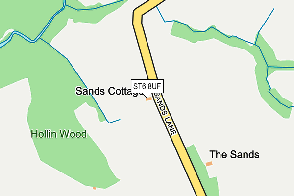 ST6 8UF map - OS OpenMap – Local (Ordnance Survey)