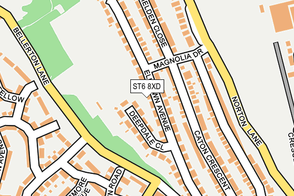 ST6 8XD map - OS OpenMap – Local (Ordnance Survey)