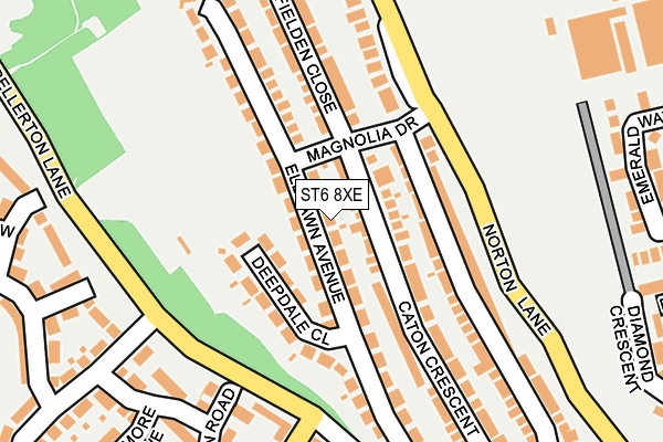 ST6 8XE map - OS OpenMap – Local (Ordnance Survey)