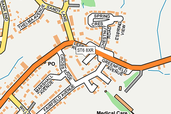 ST6 8XR map - OS OpenMap – Local (Ordnance Survey)
