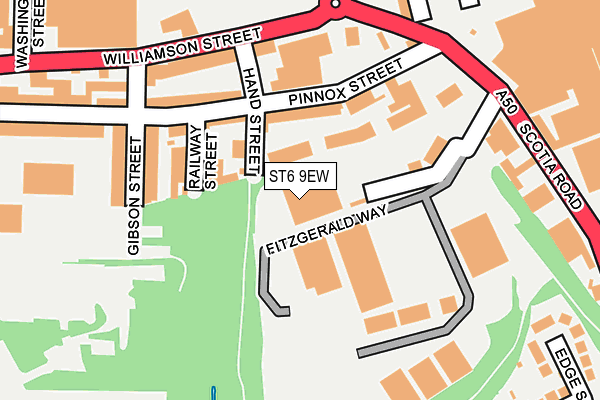 ST6 9EW map - OS OpenMap – Local (Ordnance Survey)