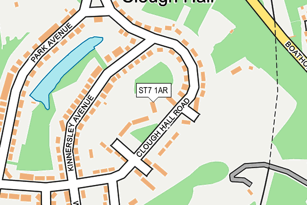 ST7 1AR map - OS OpenMap – Local (Ordnance Survey)