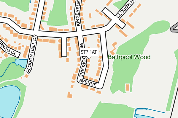 ST7 1AT map - OS OpenMap – Local (Ordnance Survey)