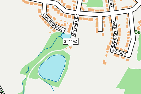ST7 1AZ map - OS OpenMap – Local (Ordnance Survey)