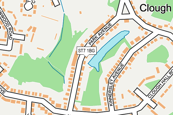 ST7 1BG map - OS OpenMap – Local (Ordnance Survey)