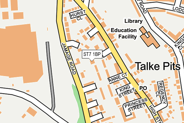 ST7 1BP map - OS OpenMap – Local (Ordnance Survey)