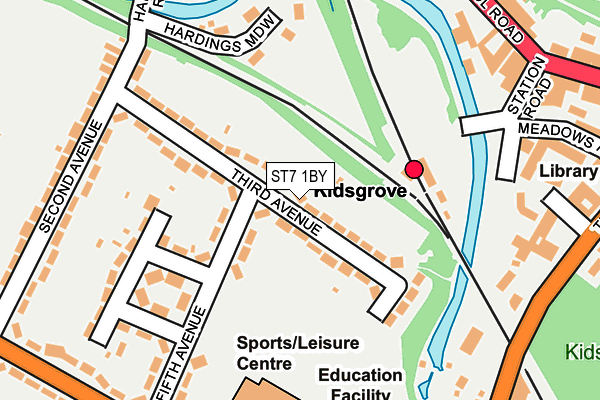 ST7 1BY map - OS OpenMap – Local (Ordnance Survey)