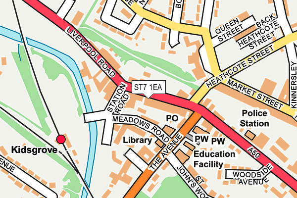 ST7 1EA map - OS OpenMap – Local (Ordnance Survey)