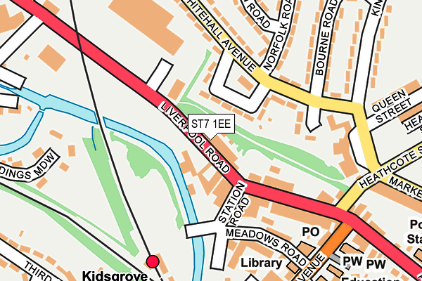 ST7 1EE map - OS OpenMap – Local (Ordnance Survey)