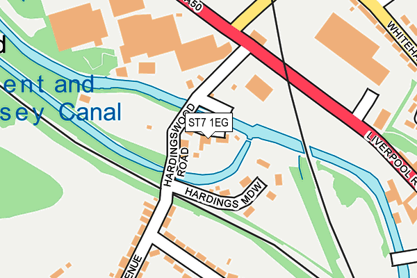 ST7 1EG map - OS OpenMap – Local (Ordnance Survey)