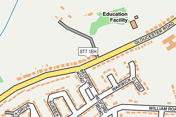 ST7 1EH map - OS OpenMap – Local (Ordnance Survey)