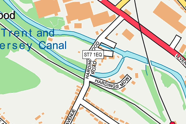 ST7 1EQ map - OS OpenMap – Local (Ordnance Survey)