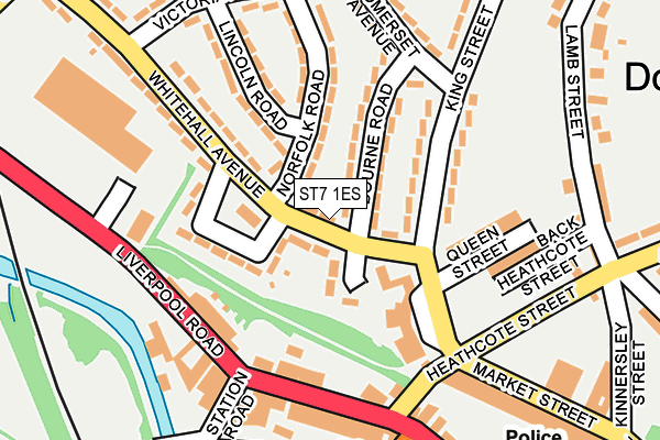ST7 1ES map - OS OpenMap – Local (Ordnance Survey)