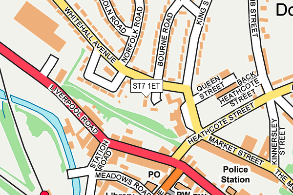 ST7 1ET map - OS OpenMap – Local (Ordnance Survey)