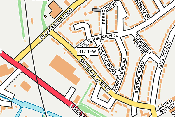 ST7 1EW map - OS OpenMap – Local (Ordnance Survey)