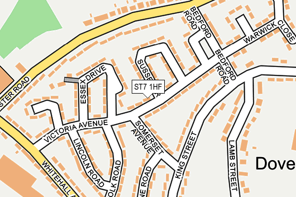 ST7 1HF map - OS OpenMap – Local (Ordnance Survey)