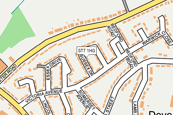 ST7 1HG map - OS OpenMap – Local (Ordnance Survey)
