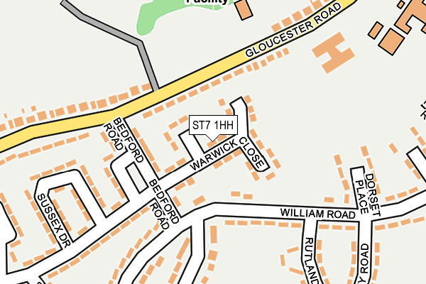 ST7 1HH map - OS OpenMap – Local (Ordnance Survey)