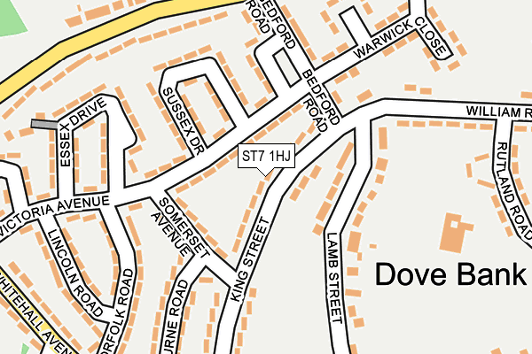 ST7 1HJ map - OS OpenMap – Local (Ordnance Survey)