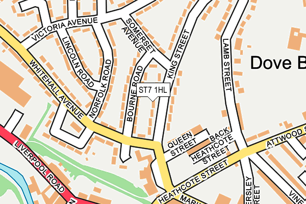 ST7 1HL map - OS OpenMap – Local (Ordnance Survey)