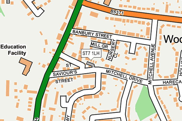 ST7 1LH map - OS OpenMap – Local (Ordnance Survey)
