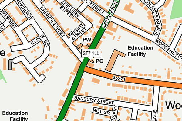 Map of BUTT LANE HEALTHCARE LIMITED at local scale