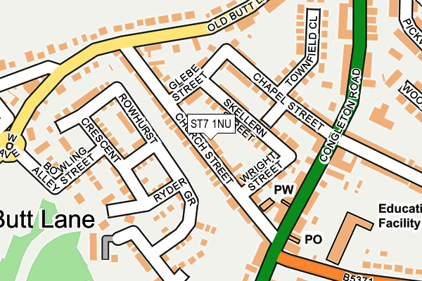 ST7 1NU map - OS OpenMap – Local (Ordnance Survey)
