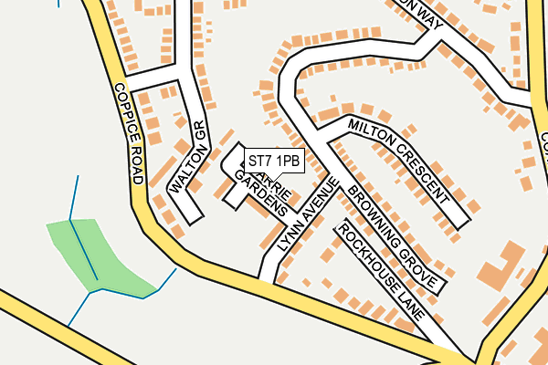 ST7 1PB map - OS OpenMap – Local (Ordnance Survey)