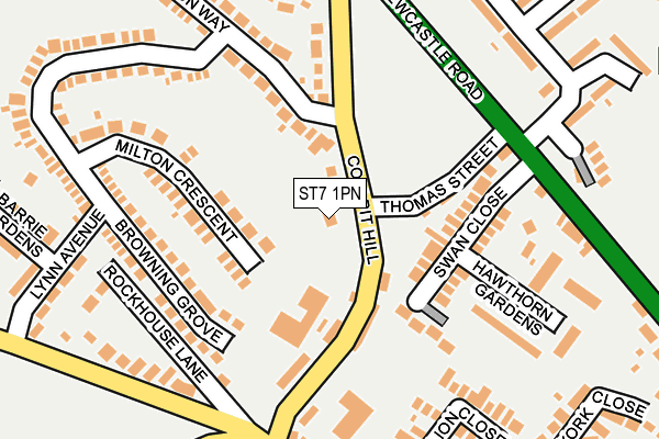 ST7 1PN map - OS OpenMap – Local (Ordnance Survey)