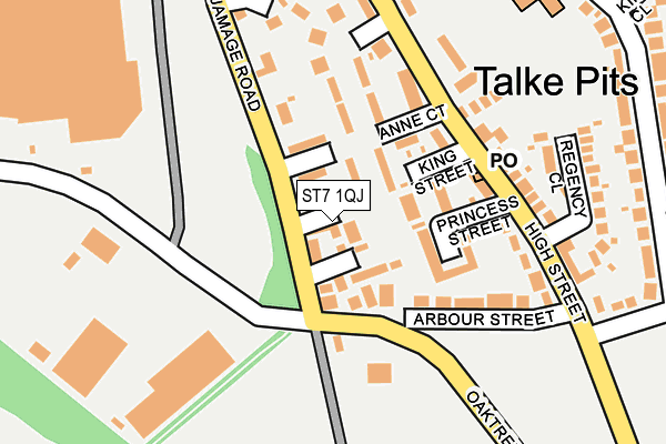 ST7 1QJ map - OS OpenMap – Local (Ordnance Survey)