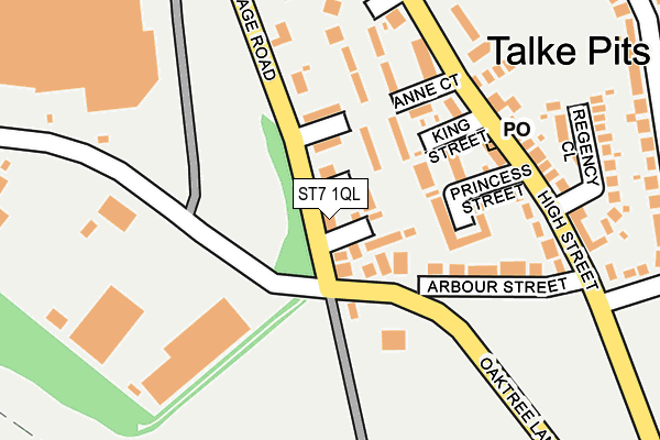 ST7 1QL map - OS OpenMap – Local (Ordnance Survey)