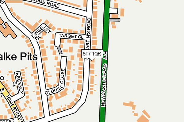 ST7 1QR map - OS OpenMap – Local (Ordnance Survey)