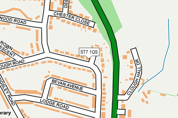 ST7 1QS map - OS OpenMap – Local (Ordnance Survey)