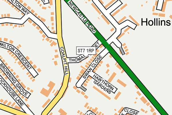 ST7 1RP map - OS OpenMap – Local (Ordnance Survey)