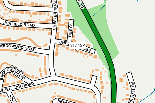 ST7 1SP map - OS OpenMap – Local (Ordnance Survey)