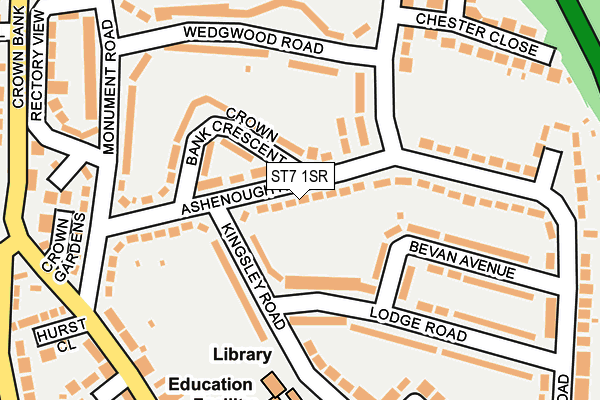 ST7 1SR map - OS OpenMap – Local (Ordnance Survey)