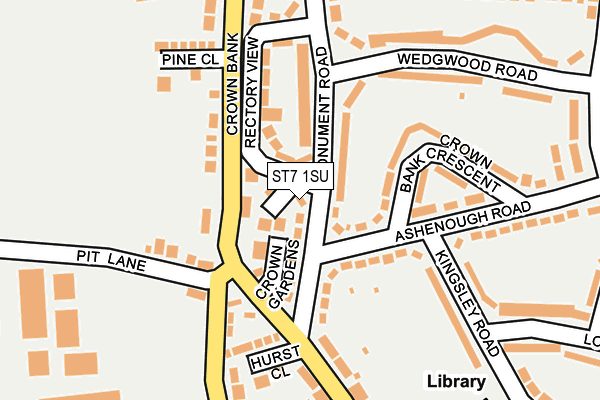 ST7 1SU map - OS OpenMap – Local (Ordnance Survey)