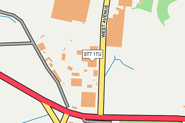 ST7 1TU map - OS OpenMap – Local (Ordnance Survey)