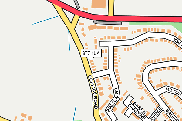 ST7 1UA map - OS OpenMap – Local (Ordnance Survey)